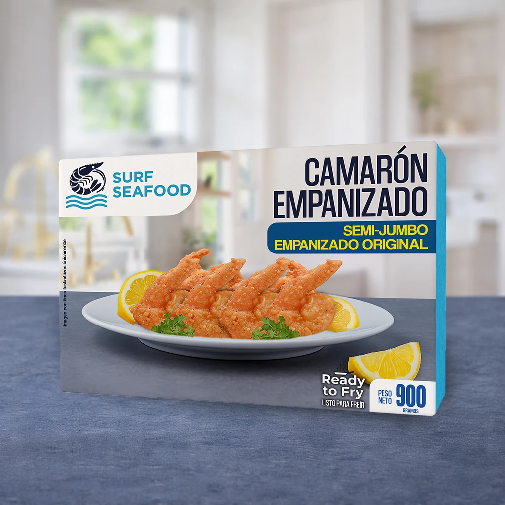 Camarón Semi-jumbo empanizado original 900g